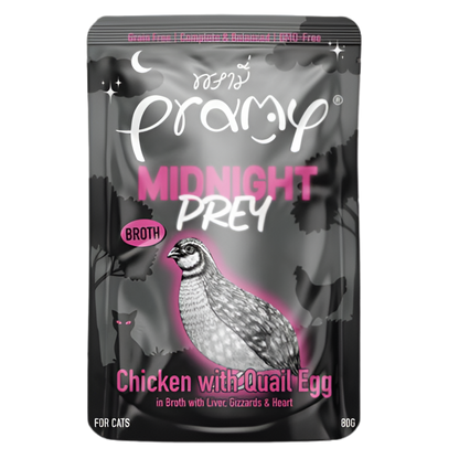 Pramy ,Midnight prey chicken With Quail Egg In Broth Recipe 80Gx12pcs