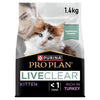 Pro Plan LiveClear Kitten, Allergen Reducing Dry Cat Food with Turkey 1.4 kg