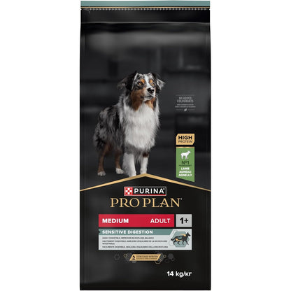 Pro Plan Sensitive DigePurina stion Medium Adult, Dry Dog food with Lamb, 14 kg