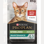 Purina Pro Plan Sterilised Adult Wet Cat Food, Beef in Gravy, MP 10X85G Box