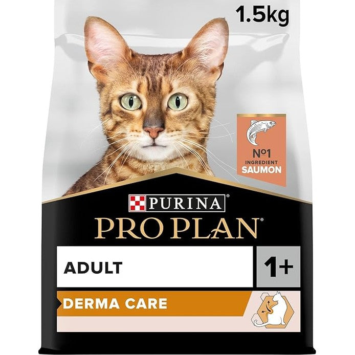 Purina Pro Plan Adult Derma Care, Dry Cat Food with Salmon, 1.5 kg