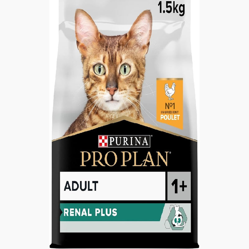 Purina Pro Plan Adult Renal Plus Everyday Dry Cat Food with Chicken, 1.5 kg
