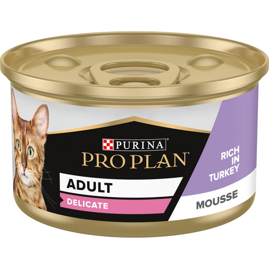 Purina Pro Plan Delicate Adult Wet Cat Food,  Mousse Turkey 85g