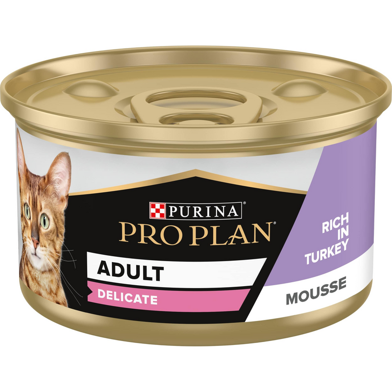 Purina Pro Plan Delicate Adult Wet Cat Food,  Mousse Turkey 85g