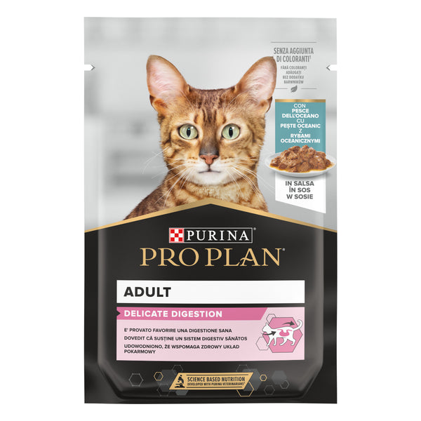 Purina Pro Plan Delicate Digestion Adult Wet Cat Food, Ocean Fish in Gravy 85g