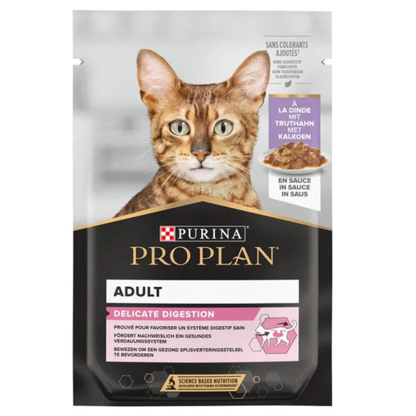 Purina Pro Plan Delicate Digestion Adult Wet Cat Food, Turkey in Gravy  85g