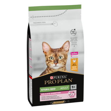 Purina Pro Plan Sterilised Adult Delicate Digestion, Dry Cat Food with Chicken, 10 kg