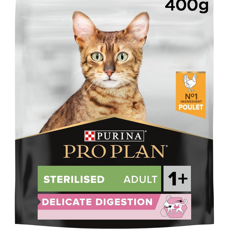 Purina Pro Plan Sterilised Adult Delicate Digestion, Dry Cat Food with Chicken, 400g