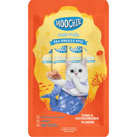 MOOCHIE TUNA & KATSUOBUSHI FLAVOR 5X15G POUCH — 5x15g