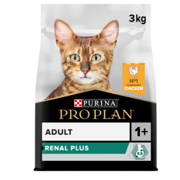 Purina Pro Plan Adult Renal Plus Everyday Dry Cat Food with Chicken, 3 kg