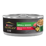 Purina Pro Plan Adult Small Breed Beef and Green Beans Entree in Gravy Wet Dog Food, 156g Can x 24pcs Box