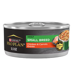 Purina Pro Plan Adult Small Breed Chicken and Carrots Entree in Gravy Wet Dog Food, 156 g Can x 24pcs Box