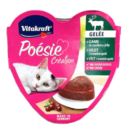 VITAKRAFT CAT WET FOOD POESIE GAME &amp; CRANBERRY JELLY 85G