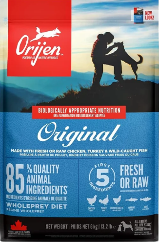 ORIJEN Original Dry Dog Food – 6 kg | All Breeds
