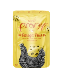 Pramy Omega Plus Chicken topping Cheese in Jelly Recipe 70gx12pcs
