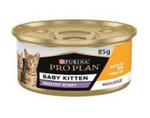 Purina Pro Plan Baby Kitten Mousse Healthy Start, Wet Cat Food, rich in Chicken, 24 x 85g Box