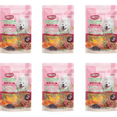 MOOCHIE HOMECOOK BEEF SALMON & RICE BERRY RECIPE 255ggX6 POUCHS