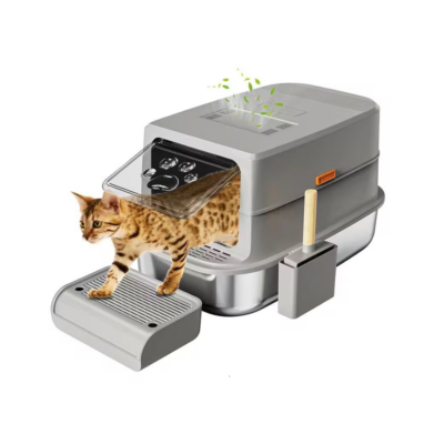 Stainless Steel Cat Litter Box With Lid, Extra Large Litter Box, High Sided Metal And Closed With Hood, Never Absorbs Odors, Leak Proof, Easy Cleaning