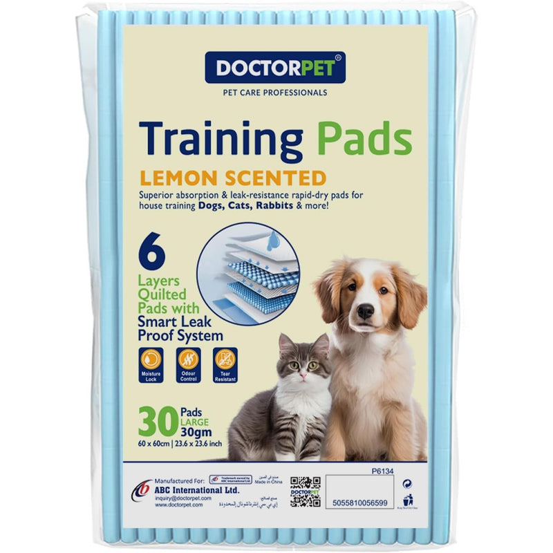 Doctor Pet TRAINING PADS 60x60cm 30g Regular Lemon 30's