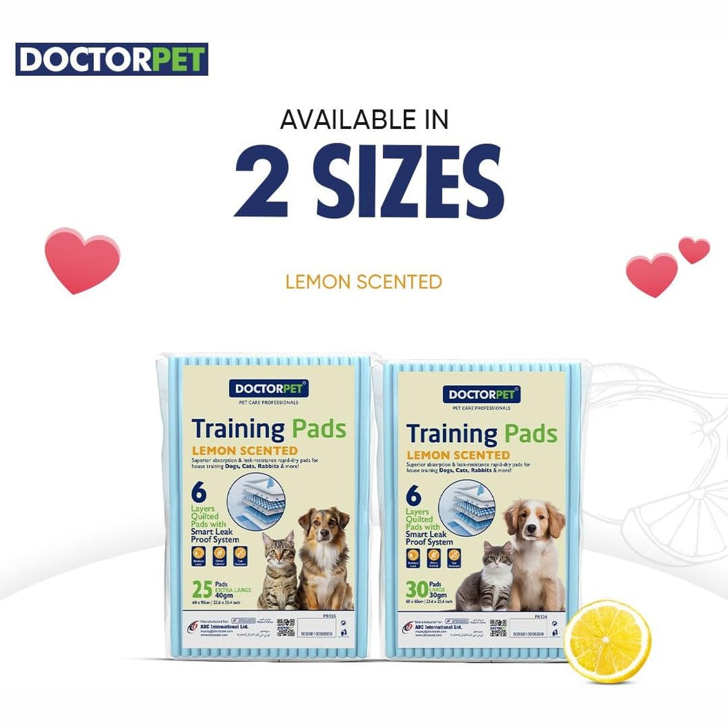 Doctor Pet TRAINING PADS 60x60cm 30g Regular Lemon 30's