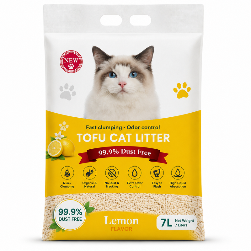 Tofu Natural Cat Litter – Lemon Fragrance 7L