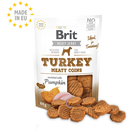 Brit Jerky-Turkey Meaty Coins 80g
