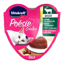 VITAKRAFT CAT WET FOOD POESIE GAME &amp; CRANBERRY JELLY 85G