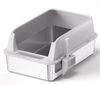 Cat Litter Box Stainless steel litter box front side open