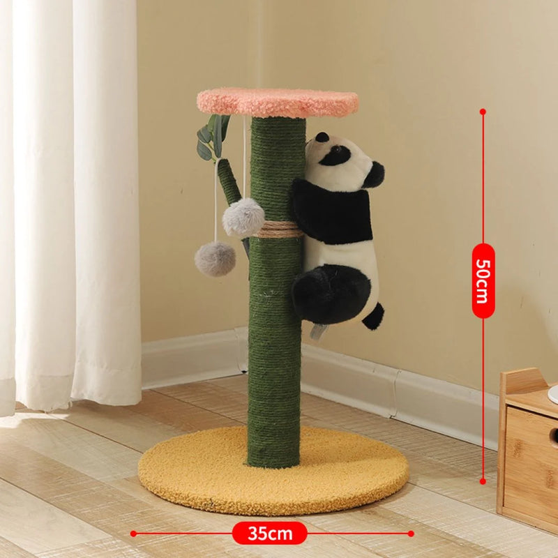 Panda Cat Scratching Post  With Toy