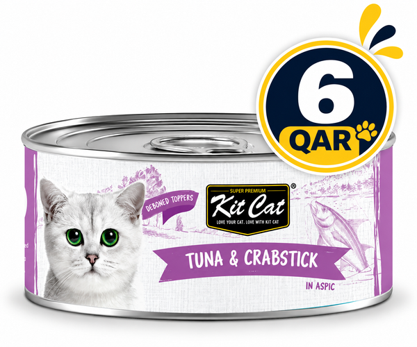 Kit Cat Deboned Tuna & Crab Toppers 80g  Can