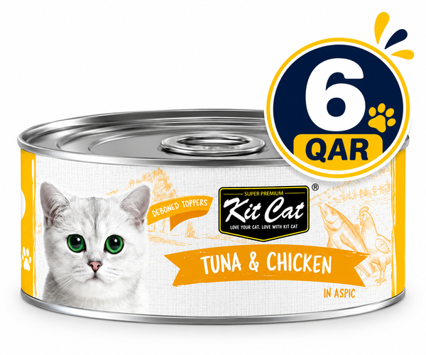 Kit Cat Deboned Tuna & Chicken Toppers 80g  Can
