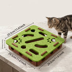 Cat Toy Treasure Hunt Puzzle Box - Green