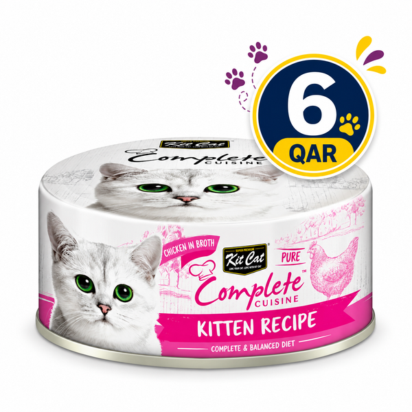 Kit Cat Complete Cuisine – Kitten Recipe Chicken in Broth 70g Can