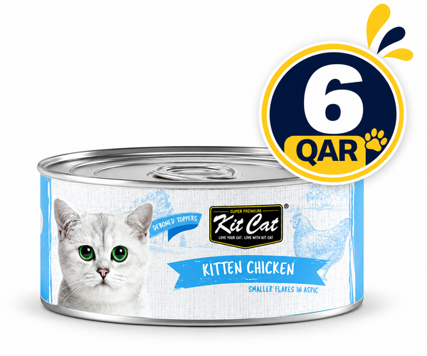 Kit Cat Kitten Chicken Flakes With Aspic 80g Can