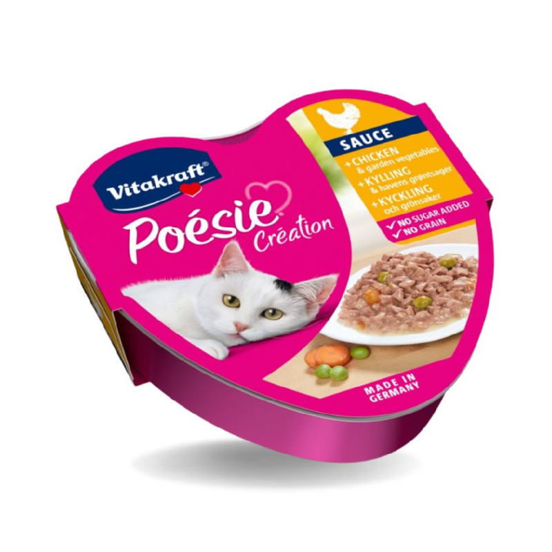 VITAKRAFT CAT WET FOOD POESIE CHICKEN &amp; GARDEN VEGETABLES 85G