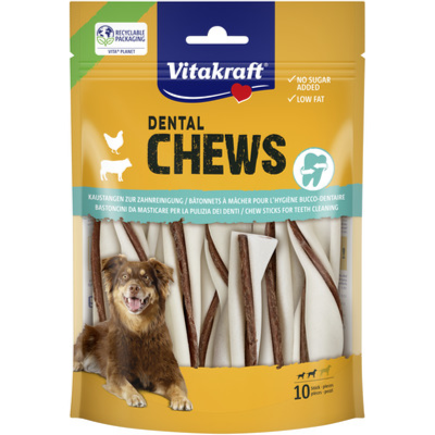 Vitakraft Dog Treat Chews Denta Twister with Chicken &amp; Beef 150g
