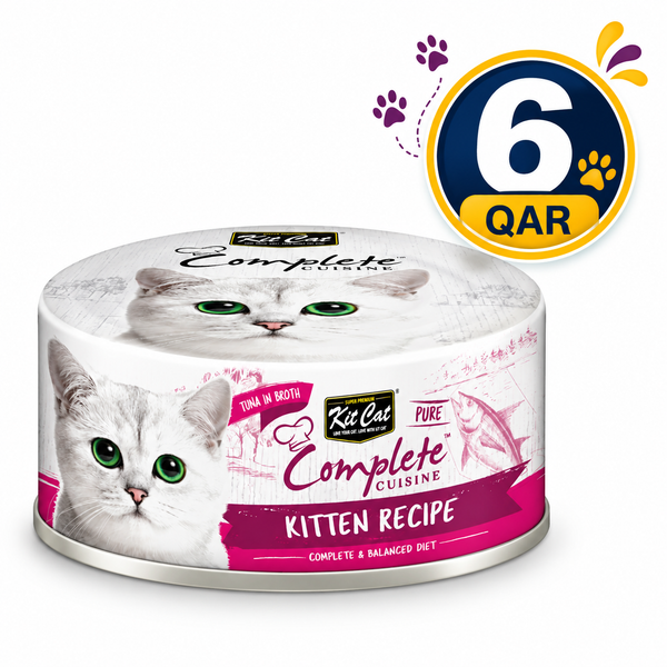 Kit Cat Complete Cuisine – Kitten Recipe Tuna in Broth 70g  Can