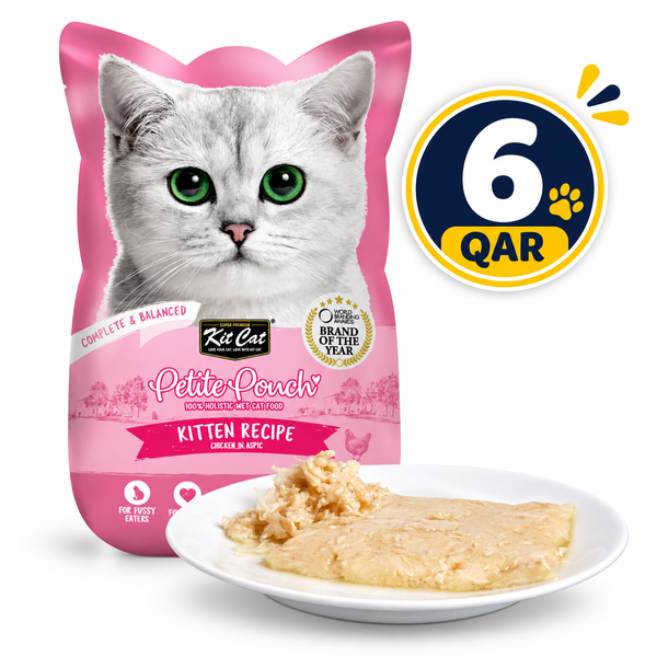 Kit Cat Petite Pouch Complete & Balanced Kitten Chicken In Aspic  70g Pouch