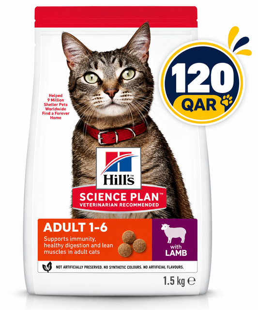 Hills Science Plan Adult Feline Food with Lamb 1.5KG