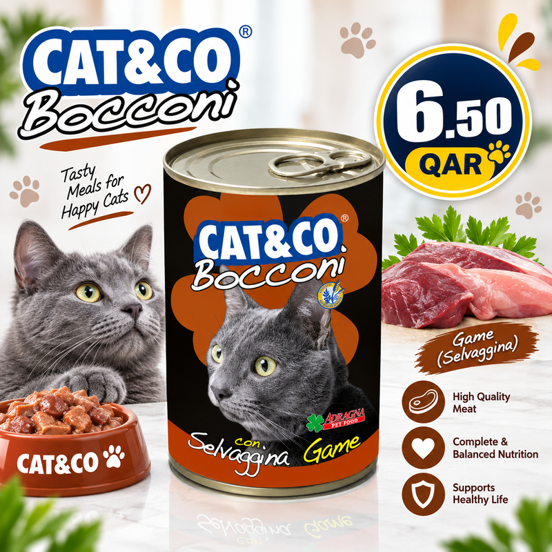 Cat & Co Chunks  Selvaggina- Game  405G Can