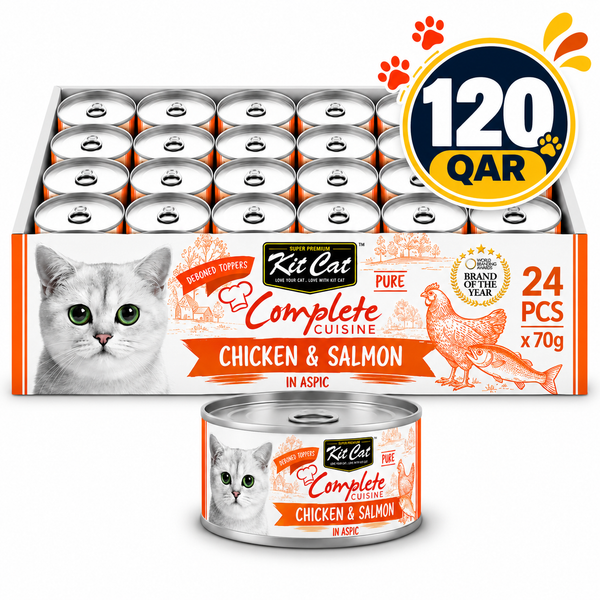 Kit Cat Deboned Chicken & Salmon Toppers 24x80g