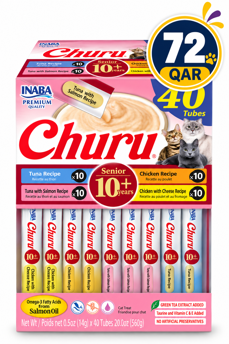 Churu For Senior Cat 10+ year Variety 14gx 40 tubes