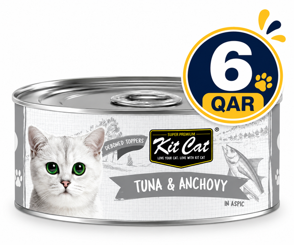 Kit Cat Deboned Tuna & Anchovy Toppers 80g  Can