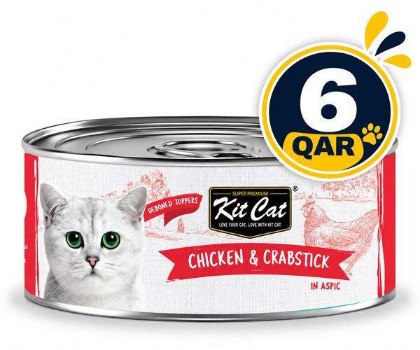 Kit Cat Deboned Chicken & Crabstick Toppers 80g Can