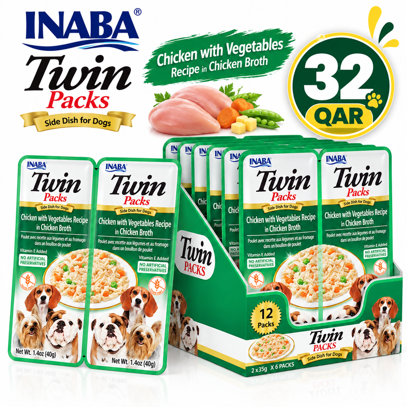 Inaba Grain-Free Chicken & Vegetables Wet Dog Food for Small Breeds 2x35g (6 Twin Cups)