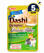 Dashi Delights Delicate Flakes Chicken with Tuna & Scallop Recipe 40g