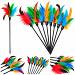Interactive Feather Cat Teaser Wand, Cat Toy