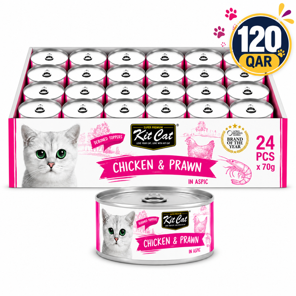 Kit Cat Deboned Chicken & Prawn Toppers 24x80g