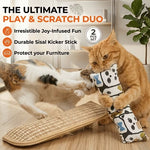 Catgrass Pillow 2 in 1, Catnip for Cat,Sisal Cat Scratch Mat