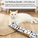 Catgrass Pillow 2 in 1, Catnip for Cat,Sisal Cat Scratch Mat